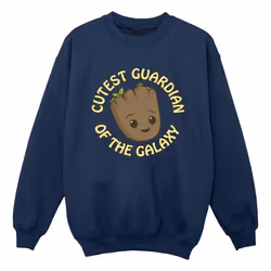 Marvel - Sweat AM GROOT CUTEST GUARDIAN - Garçon (Bleu marine)