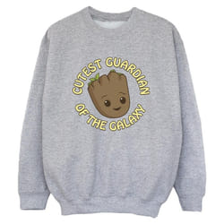 Marvel - Sweat AM GROOT CUTEST GUARDIAN - Garçon (Gris chiné)