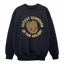 Marvel - Sweat AM GROOT CUTEST GUARDIAN - Fille (Noir)