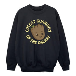 Marvel - Sweat AM GROOT CUTEST GUARDIAN - Fille (Noir)