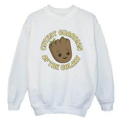 Marvel - Sweat AM GROOT CUTEST GUARDIAN - Fille (Blanc)