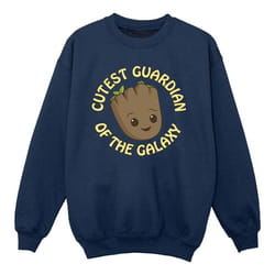 Marvel - Sweat AM GROOT CUTEST GUARDIAN - Fille (Bleu marine)