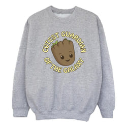 Marvel - Sweat AM GROOT CUTEST GUARDIAN - Fille (Gris chiné)