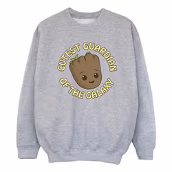 Marvel - Sweat AM GROOT CUTEST GUARDIAN - Fille (Gris chiné)