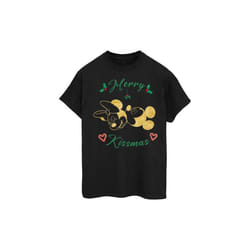 Disney - T-shirt MERRY KISSMAS - Femme (Noir)