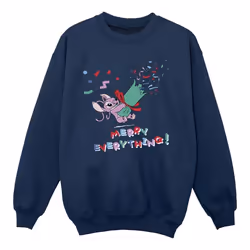 Disney - Sweat ANGEL MERRY EVERYTHING - Fille (Bleu marine)