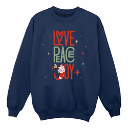 Disney - Sweat THE ARISTOCATS LOVE PEACE JOY - Fille (Bleu marine)