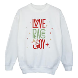 Disney - Sweat THE ARISTOCATS LOVE PEACE JOY - Fille (Blanc)