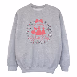 Disney - Sweat PRINCESS WINTER PARTY - Fille (Gris chiné)