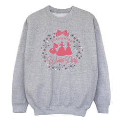 Disney - Sweat PRINCESS WINTER PARTY - Fille (Gris chiné)