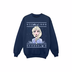 Disney - Sweat FROZEN - Fille (Bleu marine)