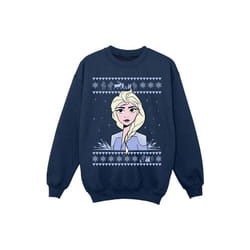Disney - Sweat FROZEN - Fille (Bleu marine)