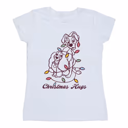 Disney - T-shirt LADY AND THE TRAMP - Femme (Blanc)