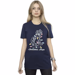 Disney - T-shirt LADY AND THE TRAMP - Femme (Bleu marine)