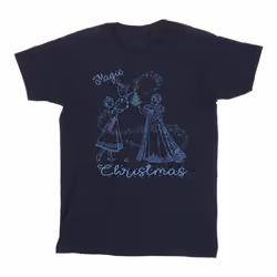 Disney - T-shirt FROZEN MAGIC CHRISTMAS - Fille (Bleu marine)