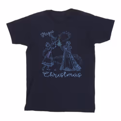 Disney - T-shirt FROZEN MAGIC CHRISTMAS - Fille (Bleu marine)