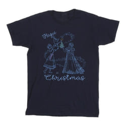 Disney - T-shirt FROZEN MAGIC CHRISTMAS - Fille (Bleu marine)