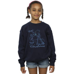 Disney - Sweat FROZEN MAGIC CHRISTMAS - Fille (Bleu marine)