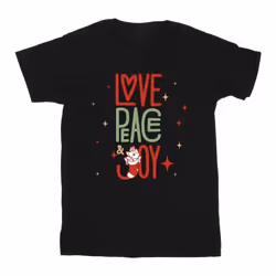 Disney - T-shirt THE ARISTOCATS LOVE PEACE JOY - Homme (Noir)