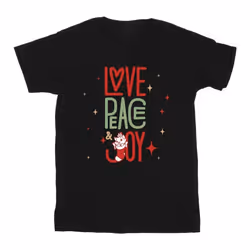 Disney - T-shirt THE ARISTOCATS LOVE PEACE JOY - Homme (Noir)