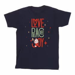 Disney - T-shirt THE ARISTOCATS LOVE PEACE JOY - Garçon (Bleu marine)