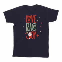 Disney - T-shirt THE ARISTOCATS LOVE PEACE JOY - Garçon (Bleu marine)