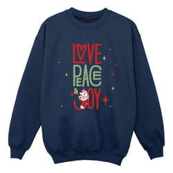 Disney - Sweat THE ARISTOCATS LOVE PEACE JOY - Garçon (Bleu marine)
