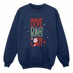 Disney - Sweat THE ARISTOCATS LOVE PEACE JOY - Garçon (Bleu marine)