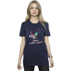 Disney - T-shirt ANGEL MERRY EVERYTHING - Femme (Bleu marine)