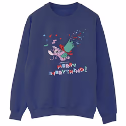 Disney - Sweat ANGEL MERRY EVERYTHING - Femme (Bleu marine)