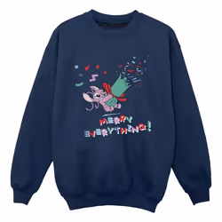 Disney - Sweat ANGEL MERRY EVERYTHING - Garçon (Bleu marine)