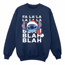 Disney - Sweat BLAH BLAH BLAH - Fille (Bleu marine)