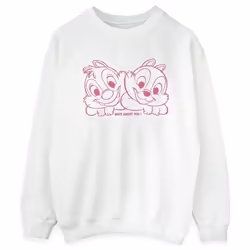 Disney - Sweat CHIP 'N' DALE NUTS ABOUT YOU - Femme (Blanc)