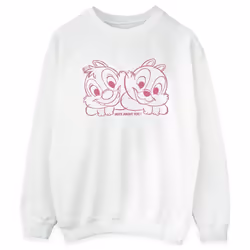 Disney - Sweat CHIP 'N' DALE NUTS ABOUT YOU - Femme (Blanc)