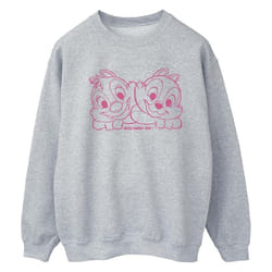 Disney - Sweat CHIP 'N' DALE NUTS ABOUT YOU - Femme (Gris chiné)