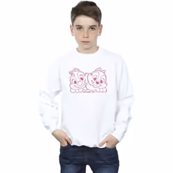 Disney - Sweat CHIP 'N' DALE NUTS ABOUT YOU - Garçon (Blanc)