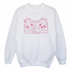 Disney - Sweat CHIP 'N' DALE NUTS ABOUT YOU - Fille (Blanc)