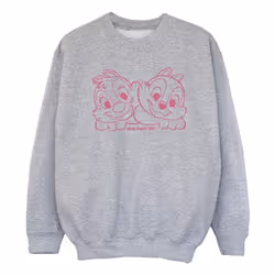 Disney - Sweat CHIP 'N' DALE NUTS ABOUT YOU - Fille (Gris chiné)