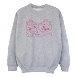 Disney - Sweat CHIP 'N' DALE NUTS ABOUT YOU - Fille (Gris chiné)