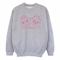 Disney - Sweat CHIP 'N' DALE NUTS ABOUT YOU - Fille (Gris chiné)