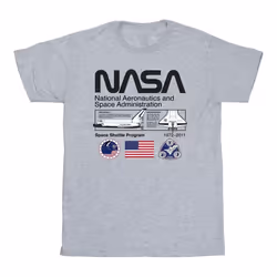 NASA - T-shirt SPACE ADMIN - Fille (Gris chiné)