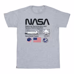 NASA - T-shirt SPACE ADMIN - Fille (Gris chiné)