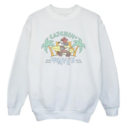 Disney - Sweat CATCHIN WAVES - Garçon (Blanc)
