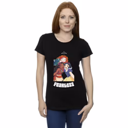 Disney - T-shirt PRINCESS FEARLESS - Femme (Noir)