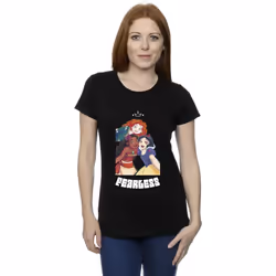 Disney - T-shirt PRINCESS FEARLESS - Femme (Noir)