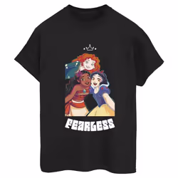 Disney - T-shirt PRINCESS FEARLESS - Femme (Noir)
