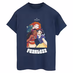 Disney - T-shirt PRINCESS FEARLESS - Femme (Bleu marine)