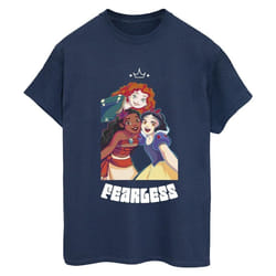 Disney - T-shirt PRINCESS FEARLESS - Femme (Bleu marine)
