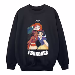 Disney - Sweat PRINCESS FEARLESS - Fille (Noir)