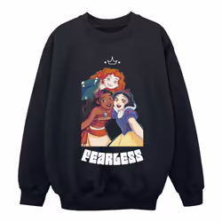 Disney - Sweat PRINCESS FEARLESS - Fille (Noir)